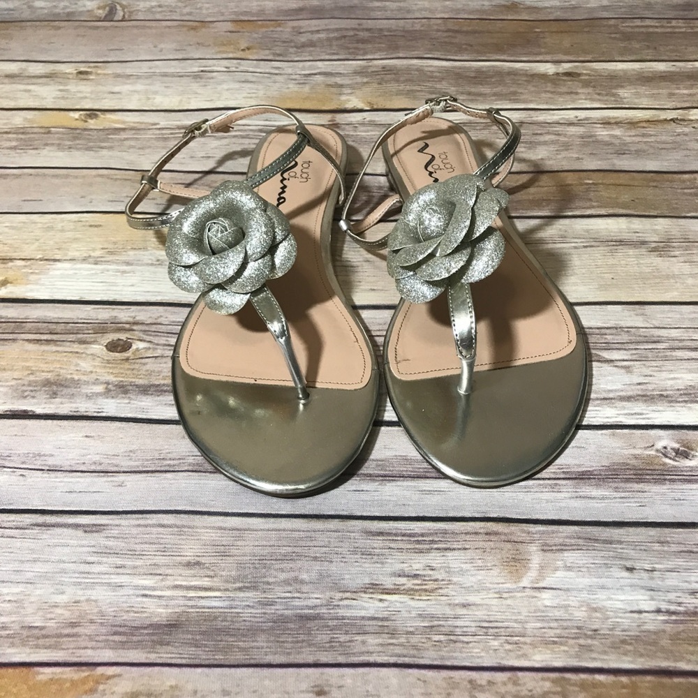 Pewter Strappy Sandals - Picture 4 of 7